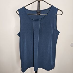 Blue Sleeveless Blouse